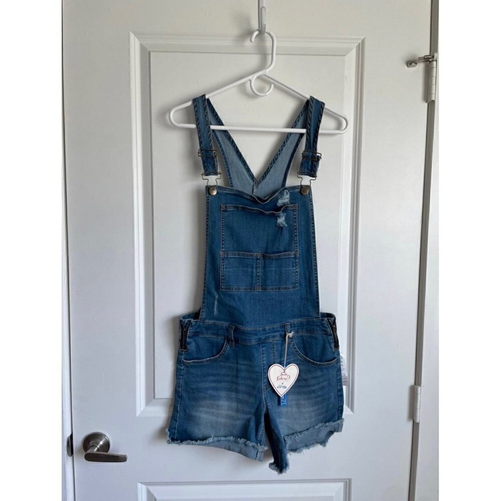 Overall Jean Shorts